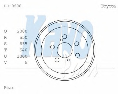 KAVO PARTS Fékdob BD-9608_KP