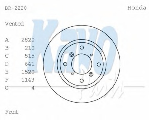 KAVO PARTS Első féktárcsa BR-2220_KP