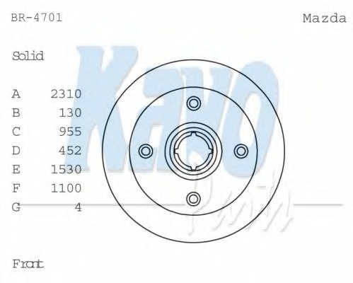 KAVO PARTS Első féktárcsa BR-4701_KP