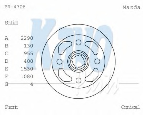 KAVO PARTS Első féktárcsa BR-4708_KP