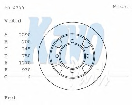 KAVO PARTS Első féktárcsa BR-4709_KP