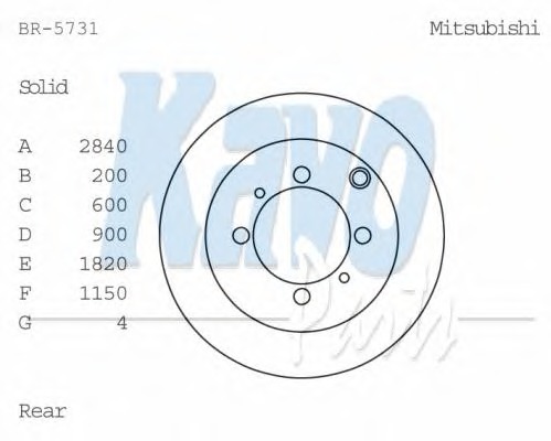 KAVO PARTS Féktárcsa, mind BR-5731_KP