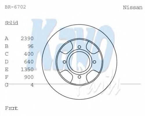 KAVO PARTS Első féktárcsa BR-6702_KP