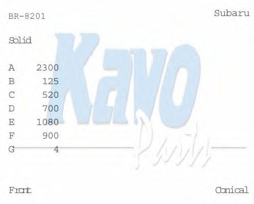 KAVO PARTS Első féktárcsa BR-8201_KP