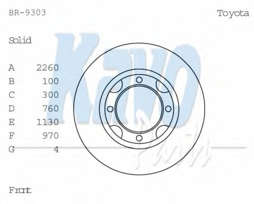 KAVO PARTS Első féktárcsa BR-9303_KP