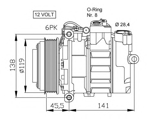 NRF Klímakompresszor 32053G_NRF