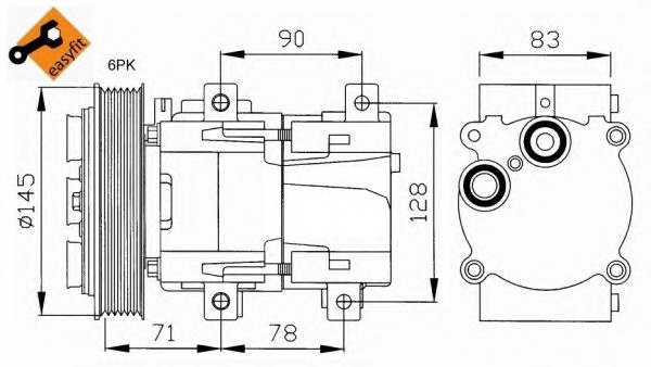 NRF Klímakompresszor 32076G_NRF