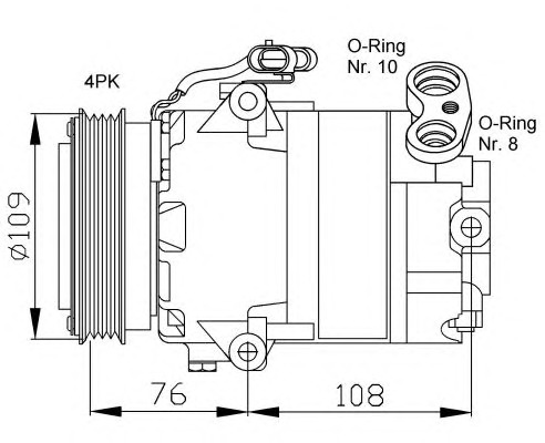 NRF Klímakompresszor 32081G_NRF