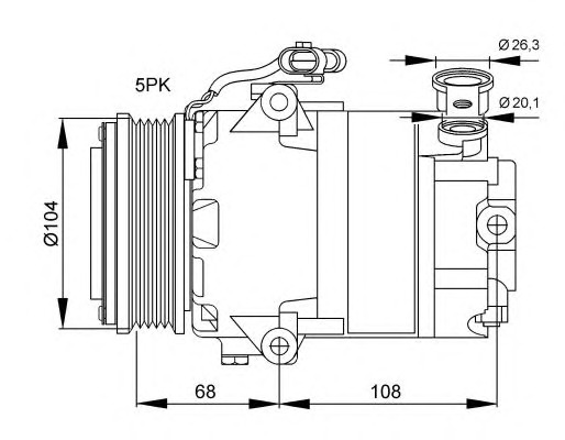 NRF Klímakompresszor 32082G_NRF