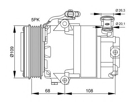 NRF Klímakompresszor 32083G_NRF