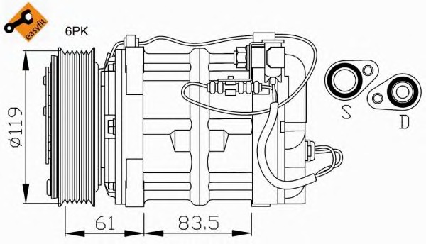 NRF Klímakompresszor 32108G_NRF