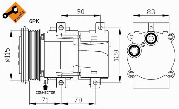 NRF Klímakompresszor 32110G_NRF