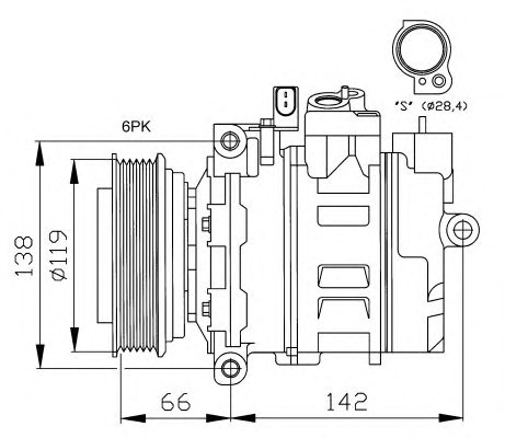 NRF Klímakompresszor 32111G_NRF