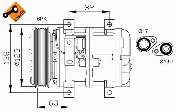 NRF Klímakompresszor 32112G_NRF