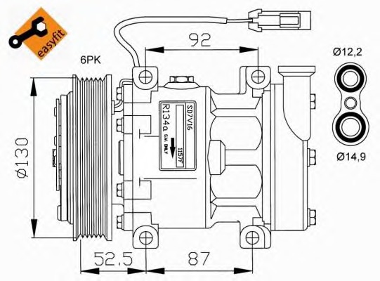 NRF Klímakompresszor 32113G_NRF