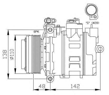 NRF Klímakompresszor 32116G_NRF