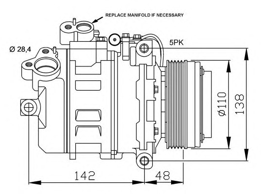 NRF Klímakompresszor 32123G_NRF