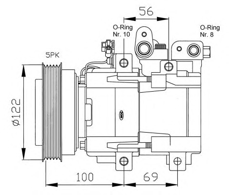 NRF Klímakompresszor 32124G_NRF