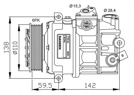 NRF Klímakompresszor 32147G_NRF