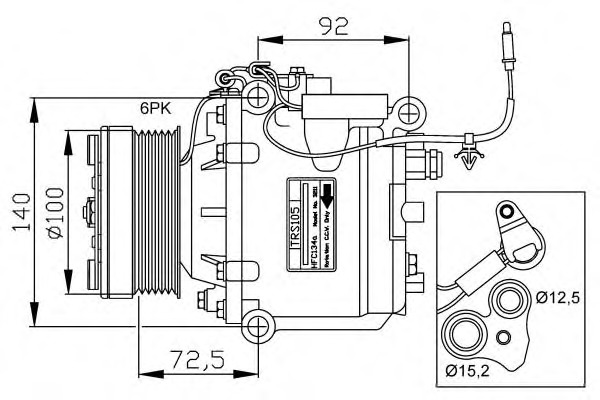 NRF Klímakompresszor 32165G_NRF