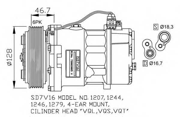 NRF Klímakompresszor 32168G_NRF