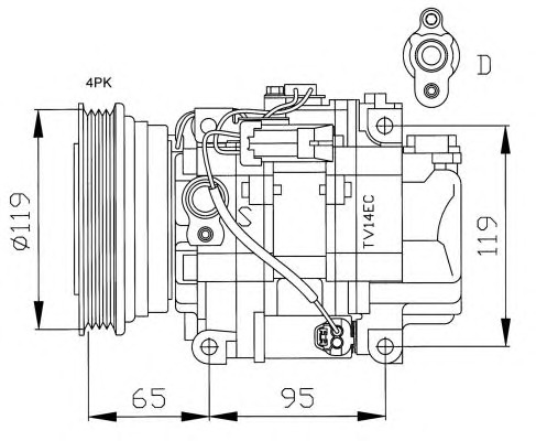 NRF Klímakompresszor 32182_NRF