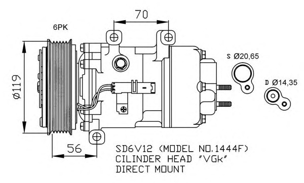 NRF Klímakompresszor 32185G_NRF