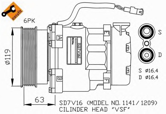 NRF Klímakompresszor 32186G_NRF