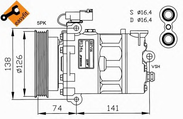 NRF Klímakompresszor 32188_NRF