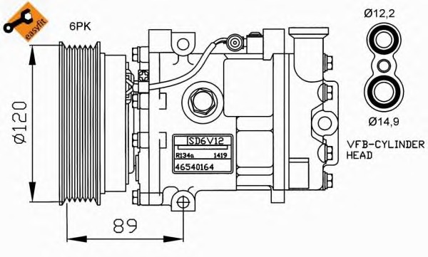 NRF Klímakompresszor 32189G_NRF