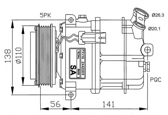 NRF Klímakompresszor 32190G_NRF