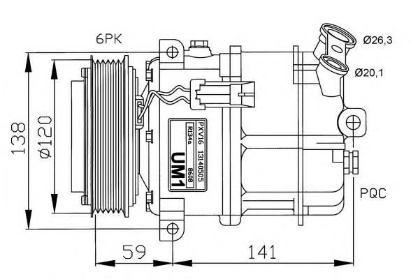 NRF Klímakompresszor 32191G_NRF