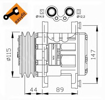 NRF Klímakompresszor 32207G_NRF