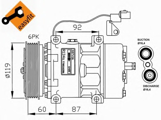 NRF Klímakompresszor 32210G_NRF