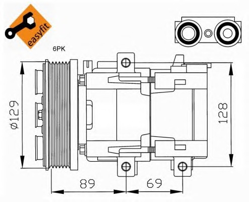 NRF Klímakompresszor 32212G_NRF