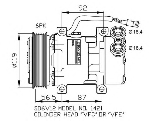 NRF Klímakompresszor 32244G_NRF