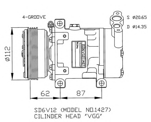 NRF Klímakompresszor 32253G_NRF