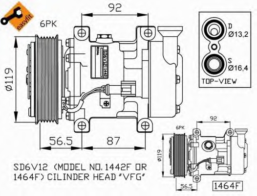 NRF Klímakompresszor 32260G_NRF