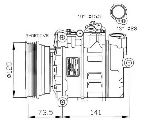 NRF Klímakompresszor 32261G_NRF