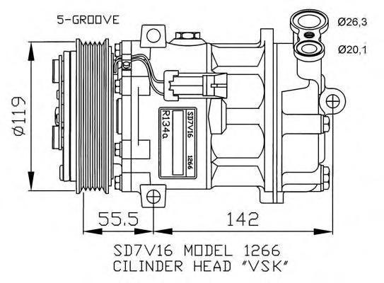 NRF Klímakompresszor 32269G_NRF