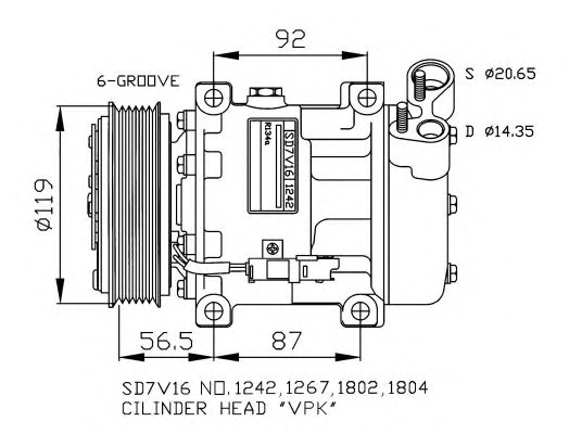 NRF Klímakompresszor 32270G_NRF