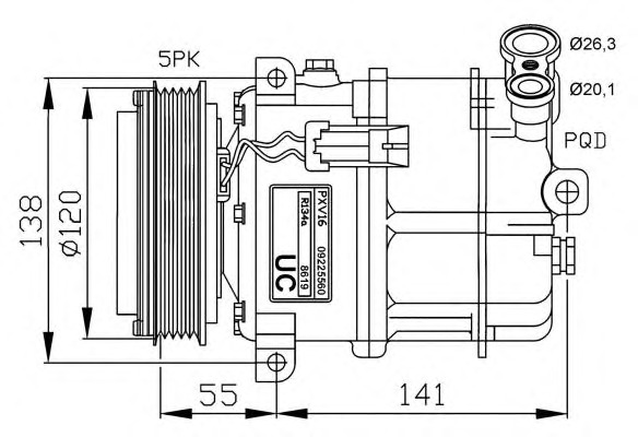 NRF Klímakompresszor 32313G_NRF