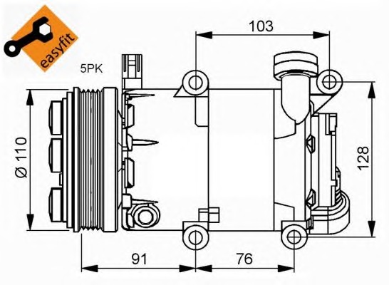 NRF Klímakompresszor 32415G_NRF