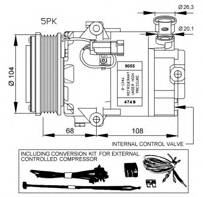 NRF Klímakompresszor 32429G_NRF