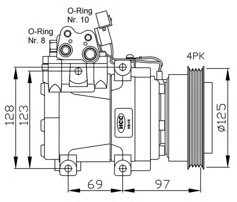 NRF Klímakompresszor 32445G_NRF