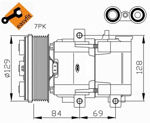 NRF Klímakompresszor 32447G_NRF