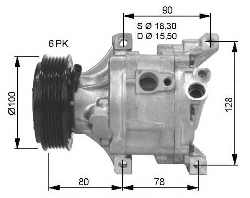 NRF Klímakompresszor 32466G_NRF