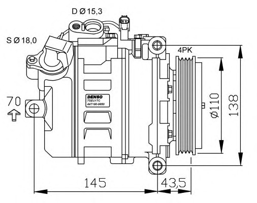 NRF Klímakompresszor 32520G_NRF