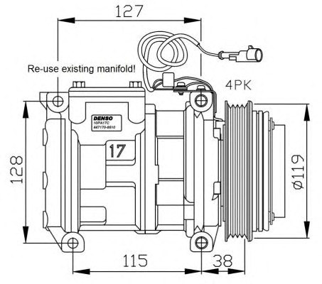 NRF Klímakompresszor 32555G_NRF