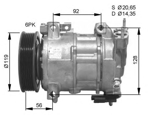 NRF Klímakompresszor 32593G_NRF